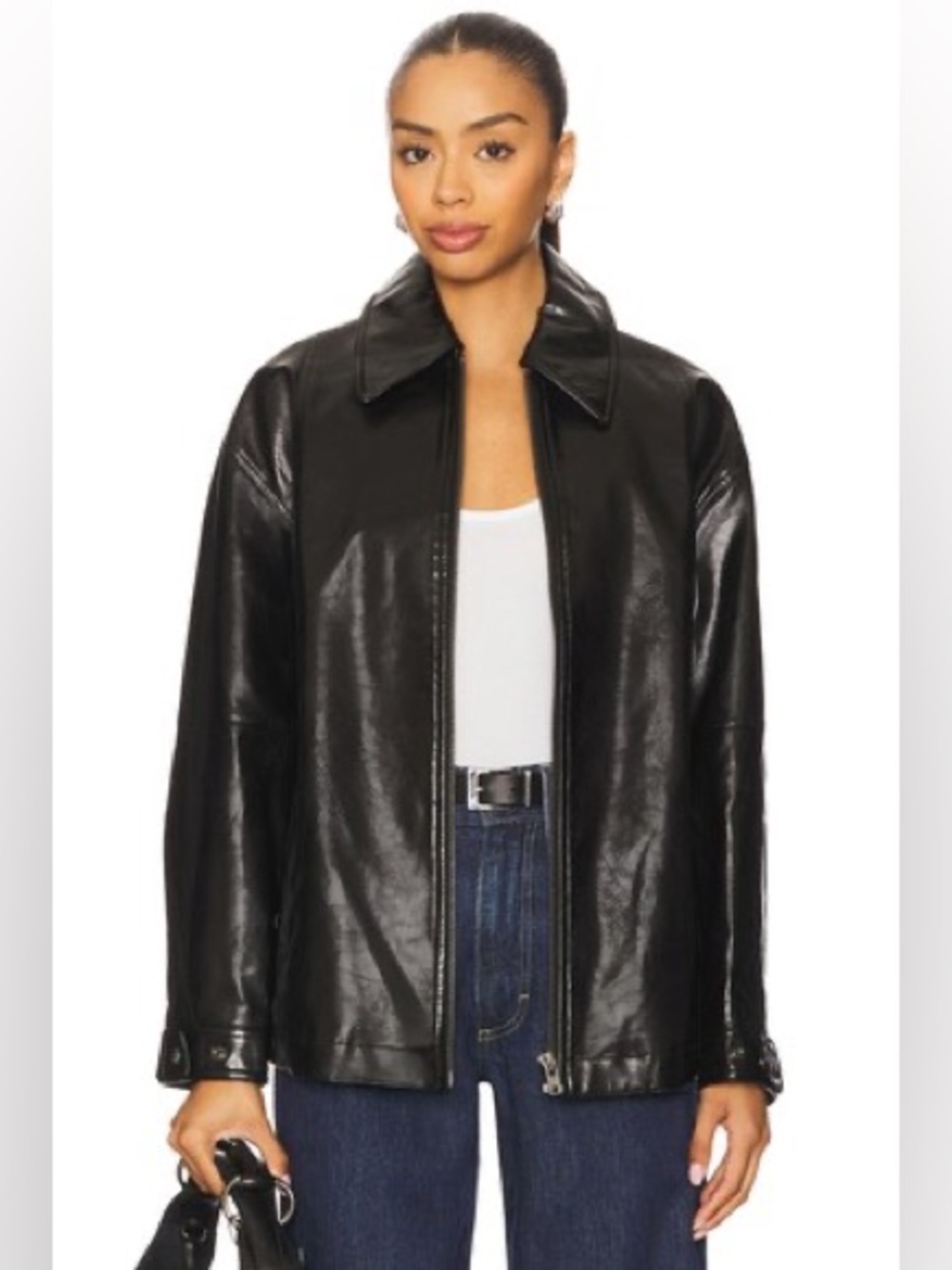 We The Free Sloane Faux Leather Jacket In Black XS